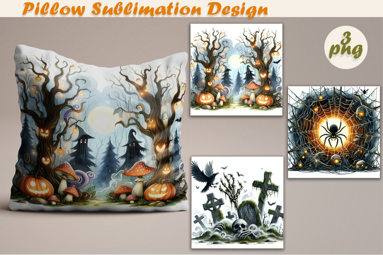 Crazy Halloween | Pillow Sublimation Design