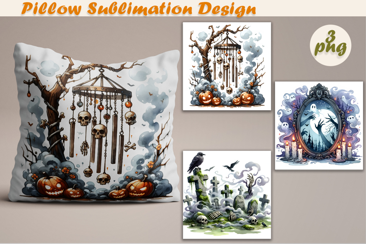 Crazy Halloween | Pillow Sublimation Design