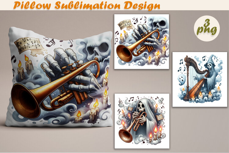 Crazy Halloween | Pillow Sublimation Design example image 1