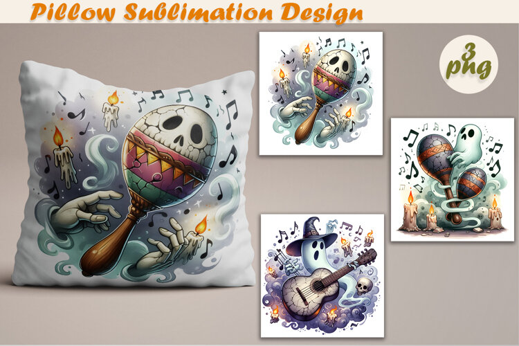 Crazy Halloween | Pillow Sublimation Design example image 1