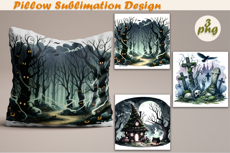 Crazy Halloween | Pillow Sublimation Design