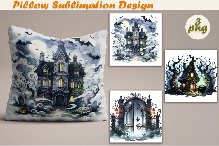 Crazy Halloween | Pillow Sublimation Design