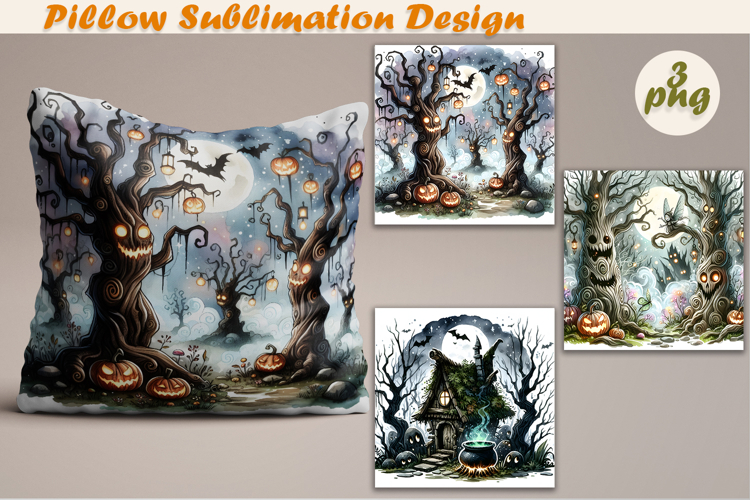 Crazy Halloween | Pillow Sublimation Design