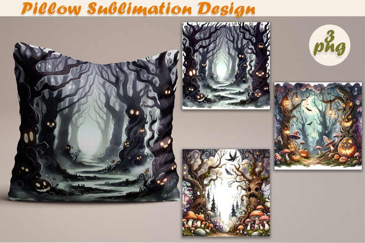 Crazy Halloween | Pillow Sublimation Design