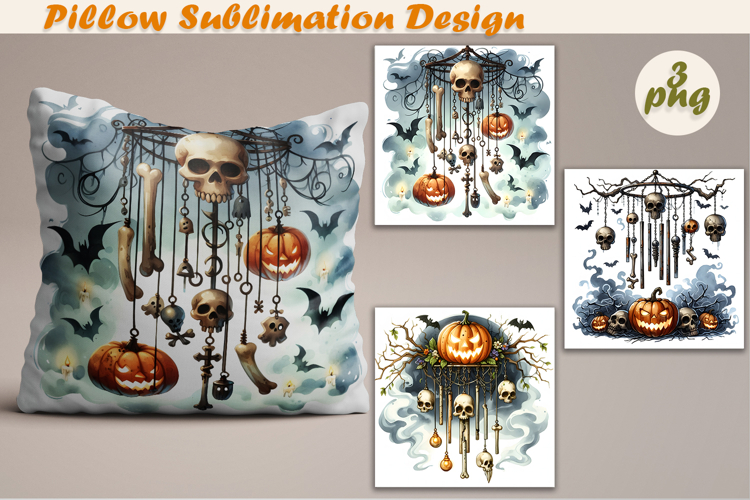 Crazy Halloween | Pillow Sublimation Design
