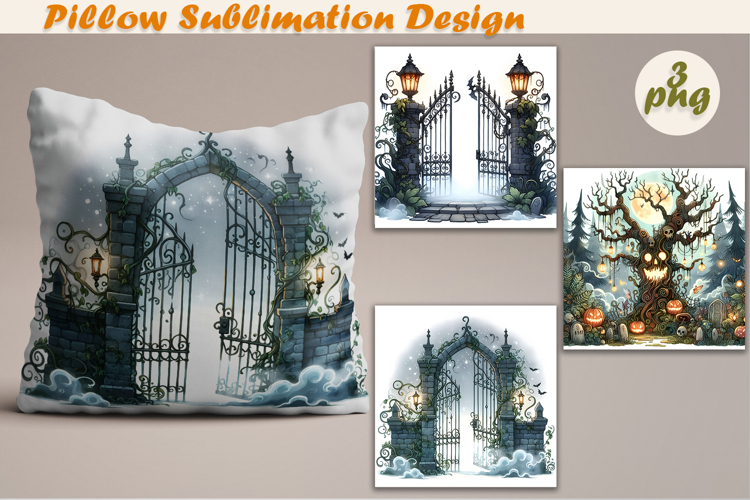Crazy Halloween | Pillow Sublimation Design