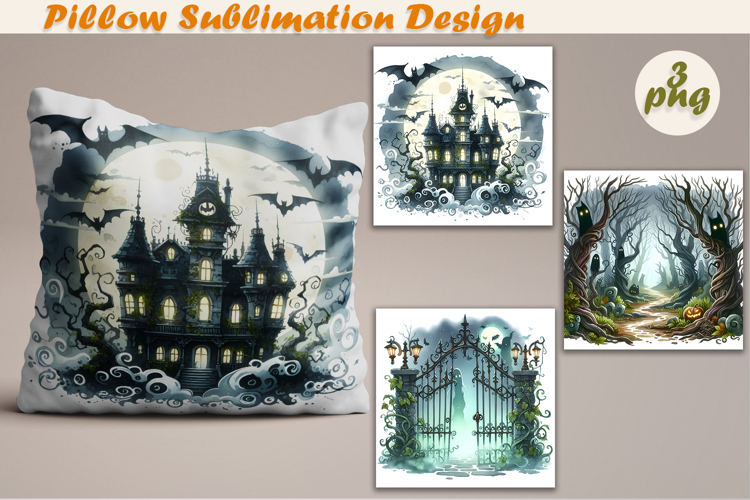 Crazy Halloween | Pillow Sublimation Design