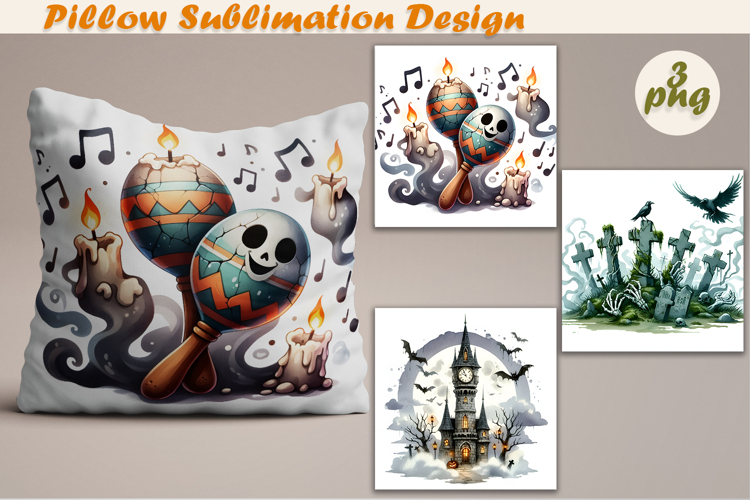Crazy Halloween | Pillow Sublimation Design