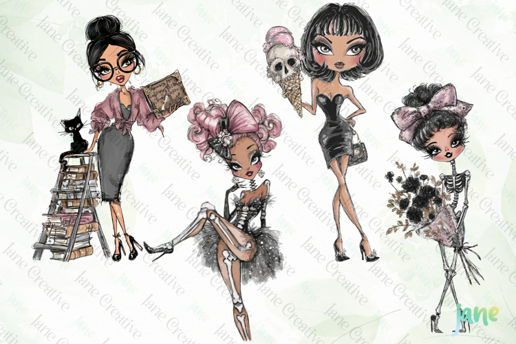 Halloween Pin-up Girl PNG