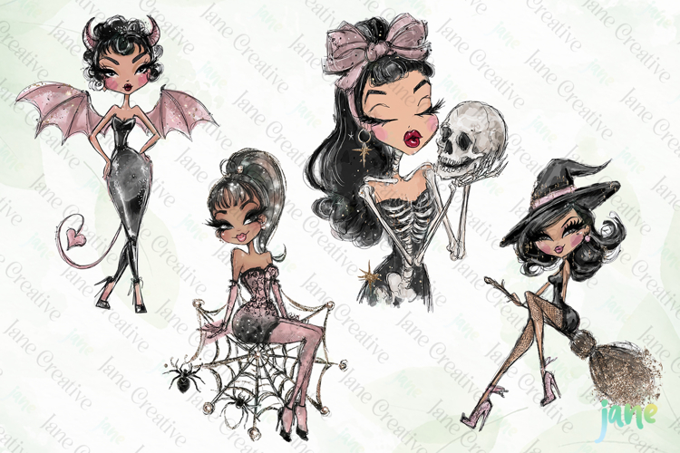 Halloween Pin-up Girl PNG