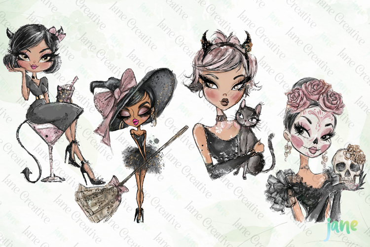 Halloween Pin-up Girl PNG