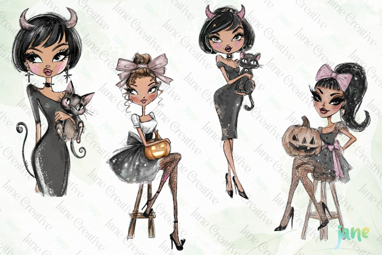 Halloween Pin-up Girl PNG