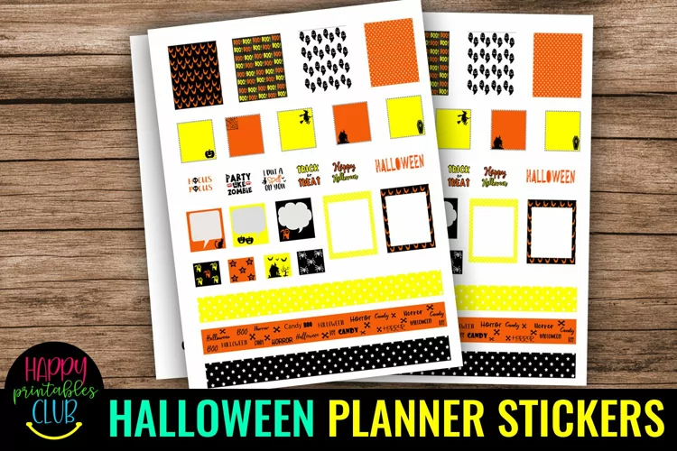 Halloween Planner Stickers I Printable Halloween Stickers