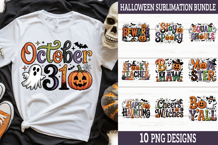 Halloween Png Sublimation Bundle | Spooky Halloween Png File