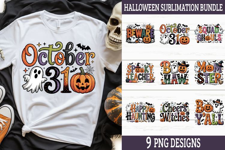 Halloween Png Sublimation Bundle | Spooky Halloween Png File