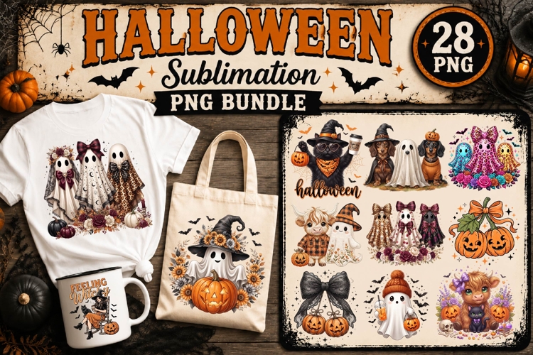 Halloween PNG Sublimation Design,Halloween Ghost Pumpkin PNG