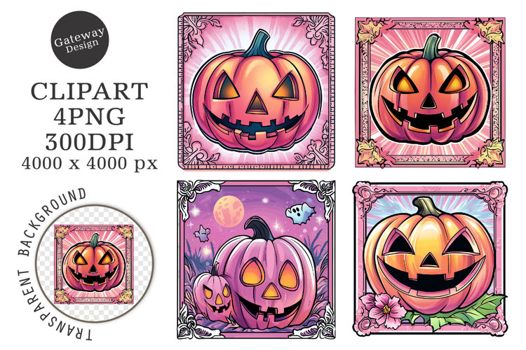 Halloween Postage Stamps Clipart