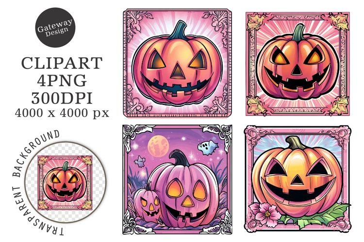 Halloween Postage Stamps Clipart