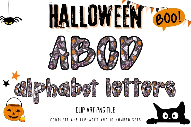 Halloween Alphabet Boo Ghost Skull Spooky Party Letters_12