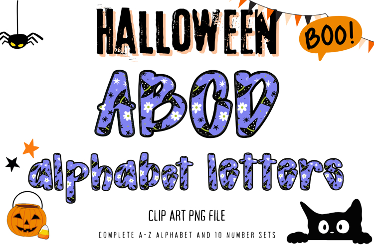 Halloween Alphabet Boo Ghost Skull Spooky Party Letters_23