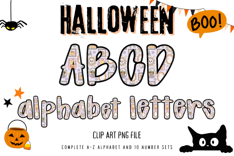 Halloween Alphabet Boo Ghost Skull Spooky Party Letters_21