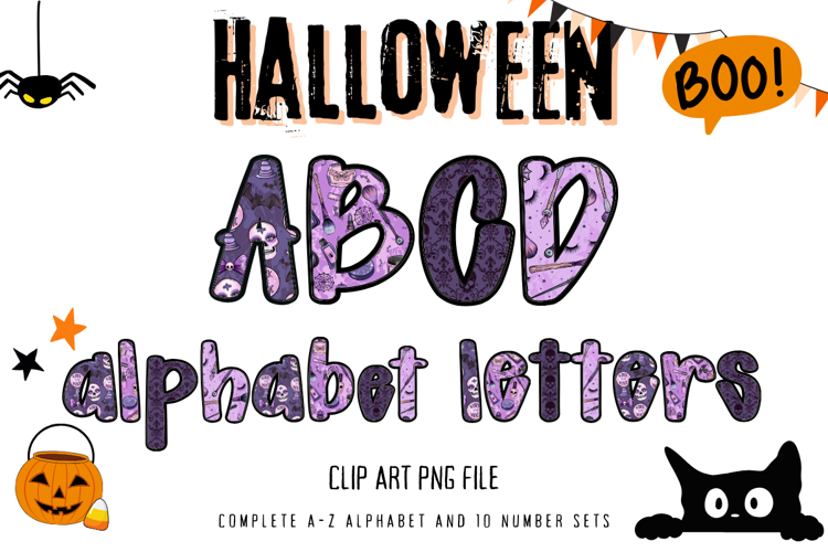 Halloween Alphabet Boo Ghost Skull Spooky Party Letters_1