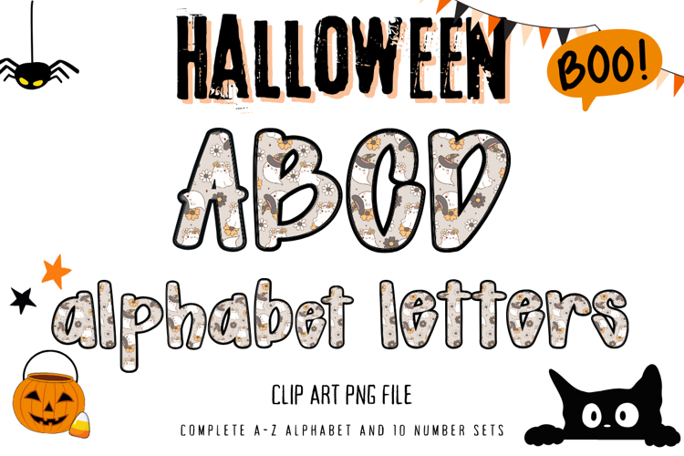 Halloween Alphabet Boo Ghost Skull Spooky Party Letters_14