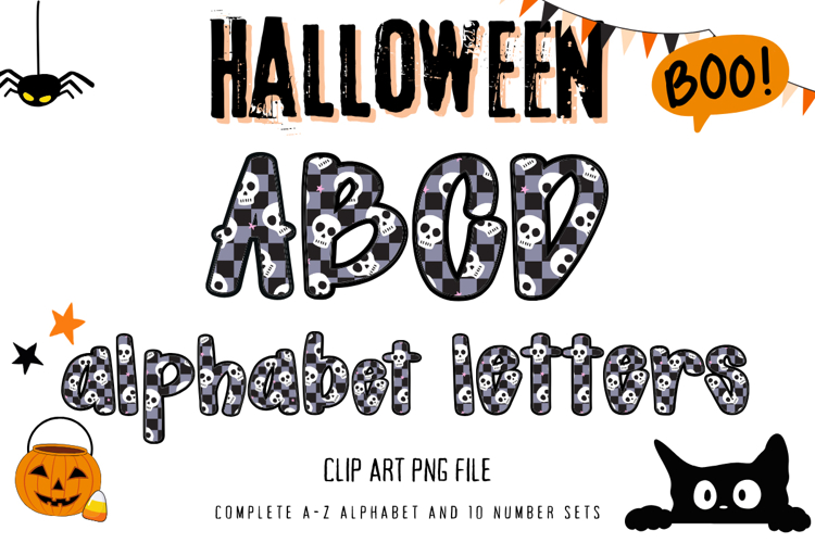 Halloween Alphabet Boo Ghost Skull Spooky Party Letters_19