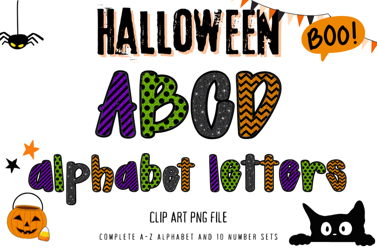 Halloween Alphabet Boo Ghost Skull Spooky Party Letters_5