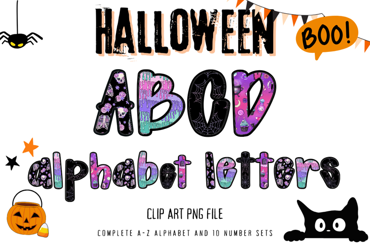Halloween Alphabet Boo Ghost Skull Spooky Party Letters_3
