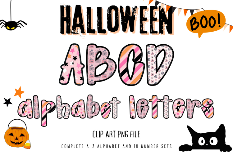 Halloween Alphabet Boo Ghost Skull Spooky Party Letters_9