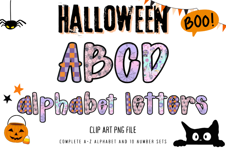 Halloween Alphabet Boo Ghost Skull Spooky Party Letters_10