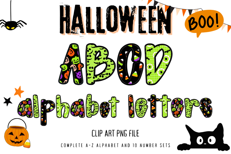 Halloween Alphabet Boo Ghost Skull Spooky Party Letters_4