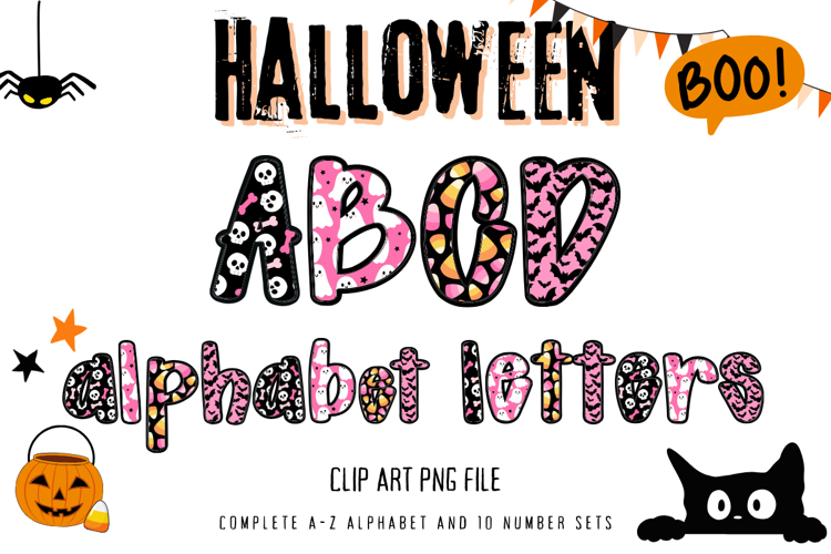 Halloween Alphabet Boo Ghost Skull Spooky Party Letters_7