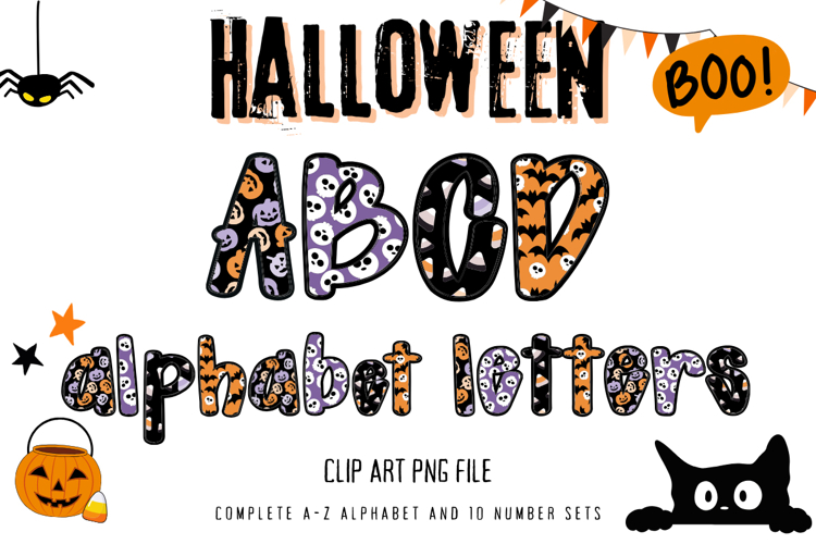 Halloween Alphabet Boo Ghost Skull Spooky Party Letters_6
