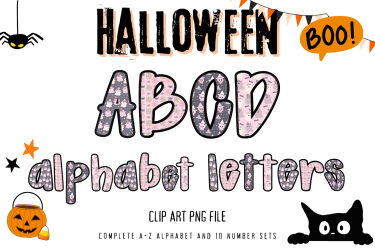 Halloween Alphabet Boo Ghost Skull Spooky Party Letters_8