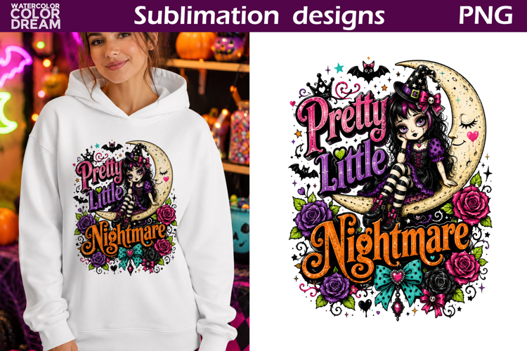Pretty Little Nightmare | Gothic Witch Sublimation