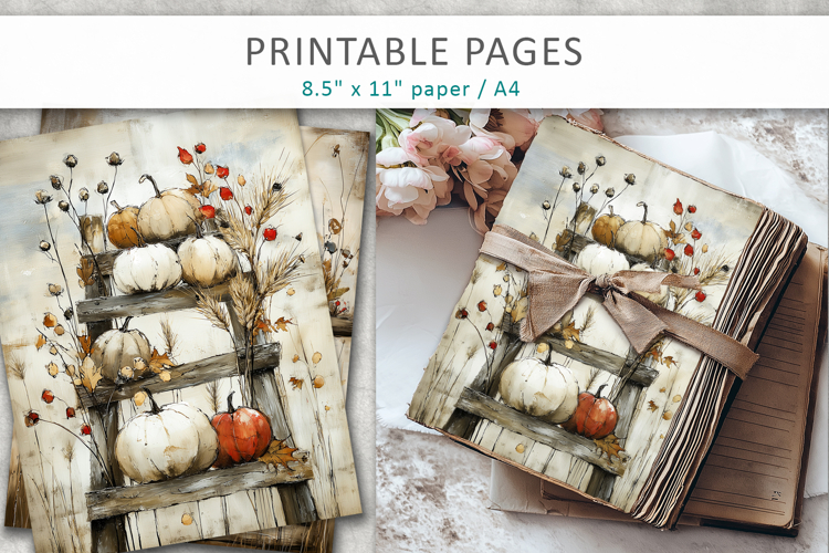 halloween junk journal, halloween printable paper