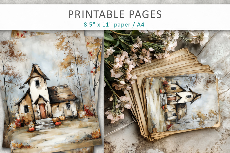 vintage illustrations, junk journal pages