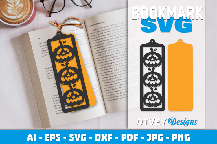 Halloween Pumkin Bookmark Papercut