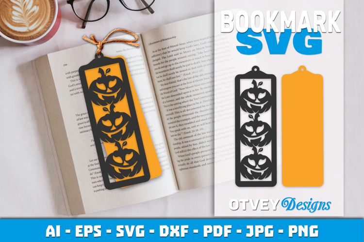 Halloween Pumkin Bookmark Papercut