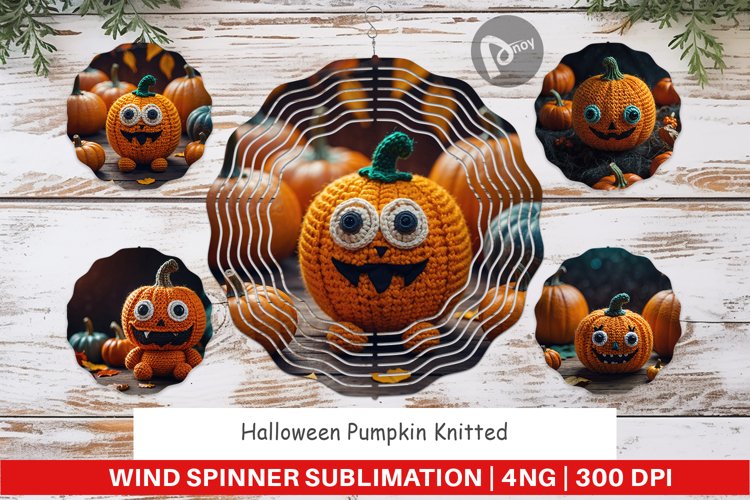 Wind Spinner Pumpkin Knitted