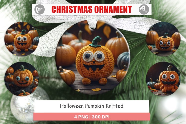 Christmas Ornaments Pumpkin Knitted