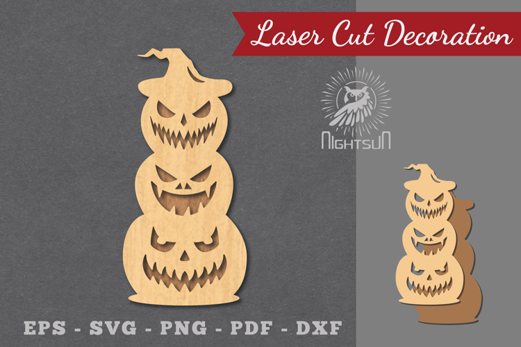 Halloween Pumpkin Laser Cut Decoration
