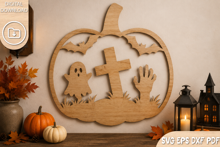 Halloween Pumpkin Laser Cut SVG