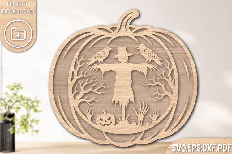 Halloween Pumpkin Laser Cut SVG Design