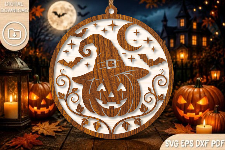 Halloween Pumpkin Ornament SVG