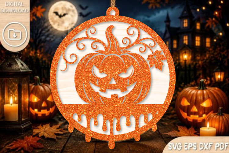 Halloween Pumpkin Ornament SVG