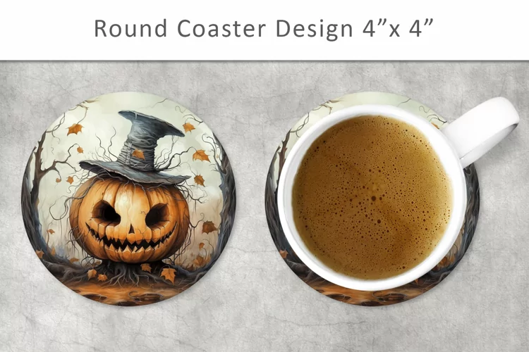 Halloween round coaster, halloween magnets