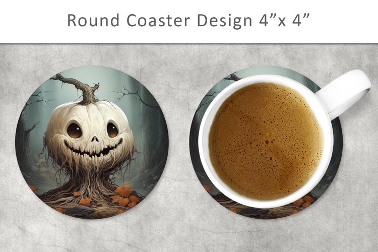 Halloween Round Coaster, Kitchen Decor example image 1